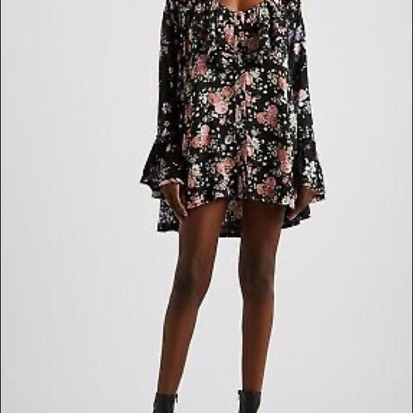 NWT FREE PEOPLE Loretta Tunic Top Dark Combo Printed Size Small - Picture 12 of 12